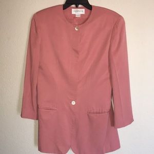 Liz Claiborne size 6 silk blazer salmon